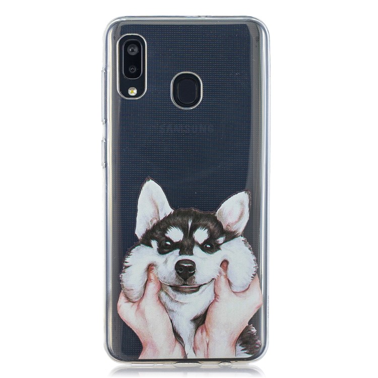 Pattern Printing TPU Back Case for Samsung Galaxy A20/A30 - Dog-1
