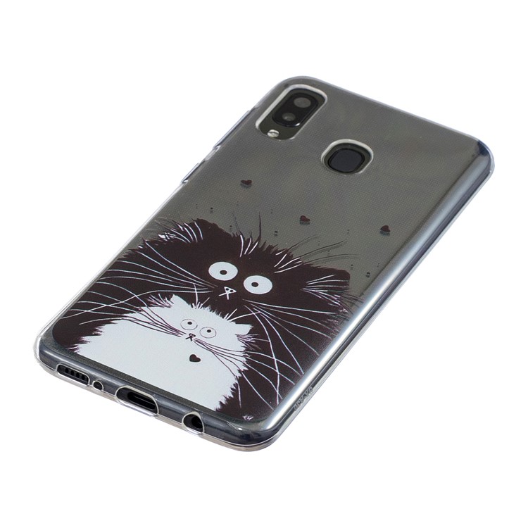 Pattern Printing TPU Back Case for Samsung Galaxy A20/A30 - Two Cats-2