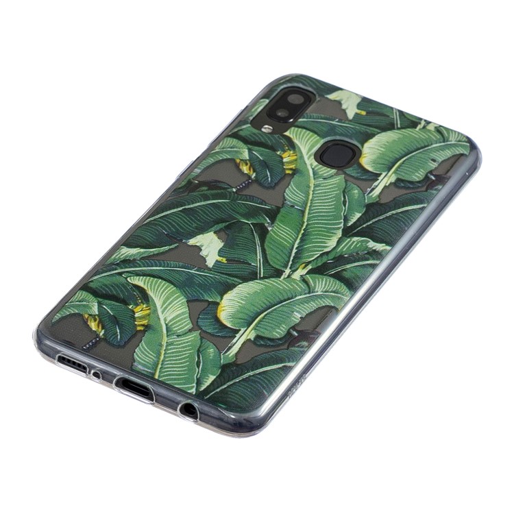 Pattern Printing TPU Back Case for Samsung Galaxy A20/A30 - Banana Leaf-2
