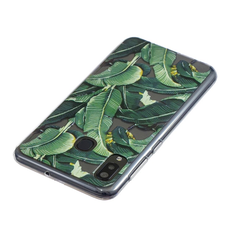 Pattern Printing TPU Back Case for Samsung Galaxy A20/A30 - Banana Leaf-3