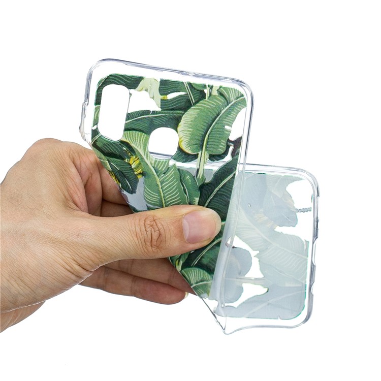 Pattern Printing TPU Back Case for Samsung Galaxy A20/A30 - Banana Leaf-4