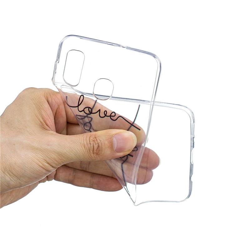 Muster Druck TPU Zurück Fall Für Samsung Galaxy A20 / A30 - Englische Zeichen-4