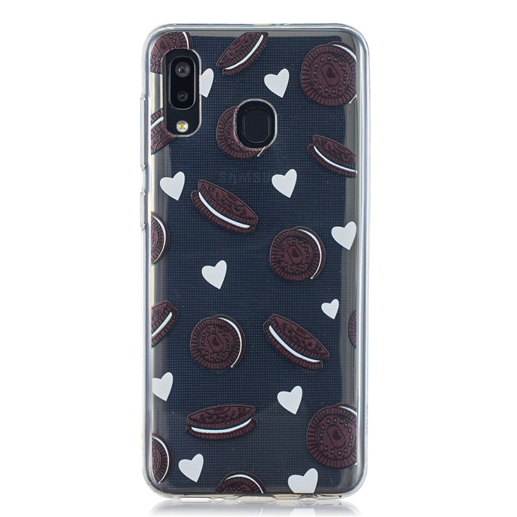 Pattern Printing TPU Back Case for Samsung Galaxy A20/A30 - Biscuit-1