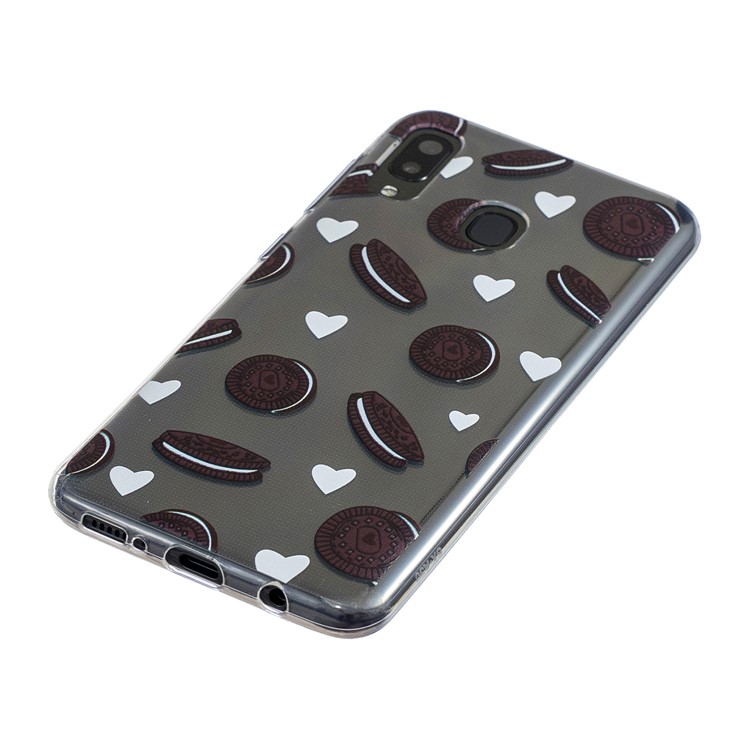 Pattern Printing TPU Back Case for Samsung Galaxy A20/A30 - Biscuit-2