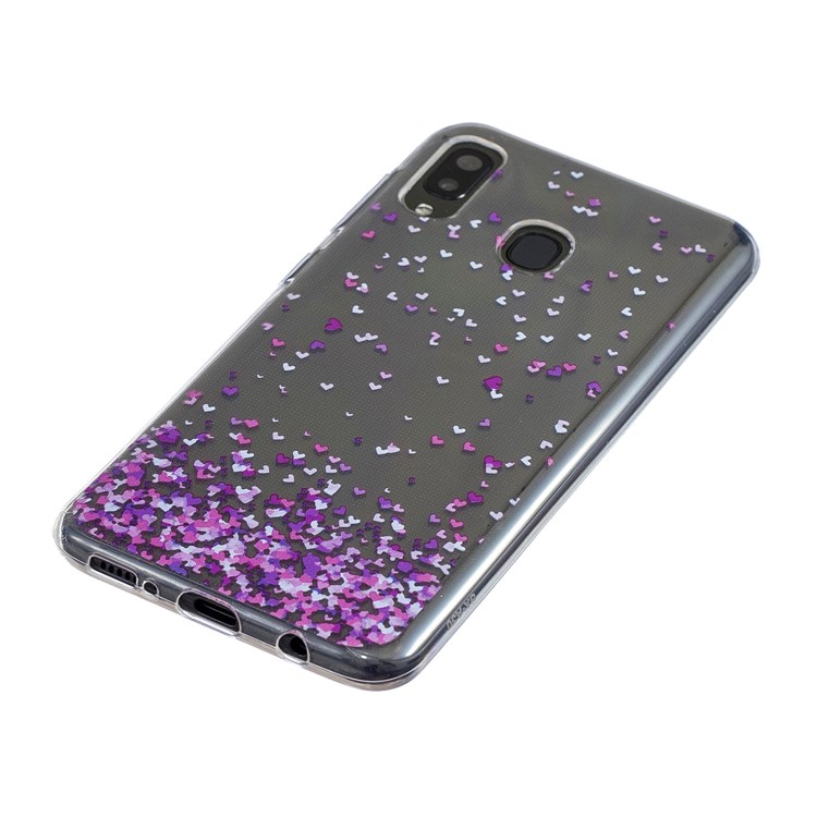 Pattern Printing TPU Back Case for Samsung Galaxy A20/A30 - Hearts-2