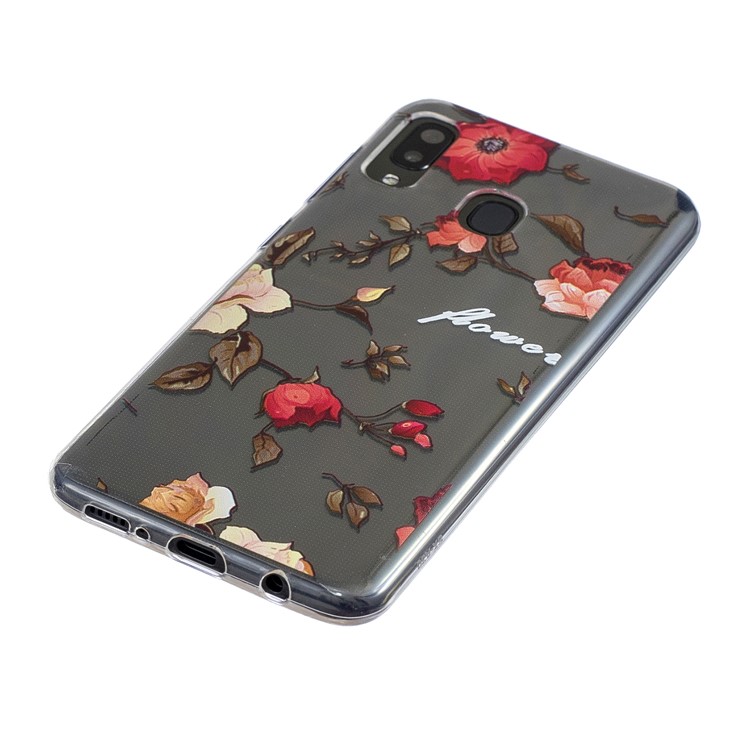 Pattern Printing TPU Back Case for Samsung Galaxy A20/A30 - Vivid Flowers-2