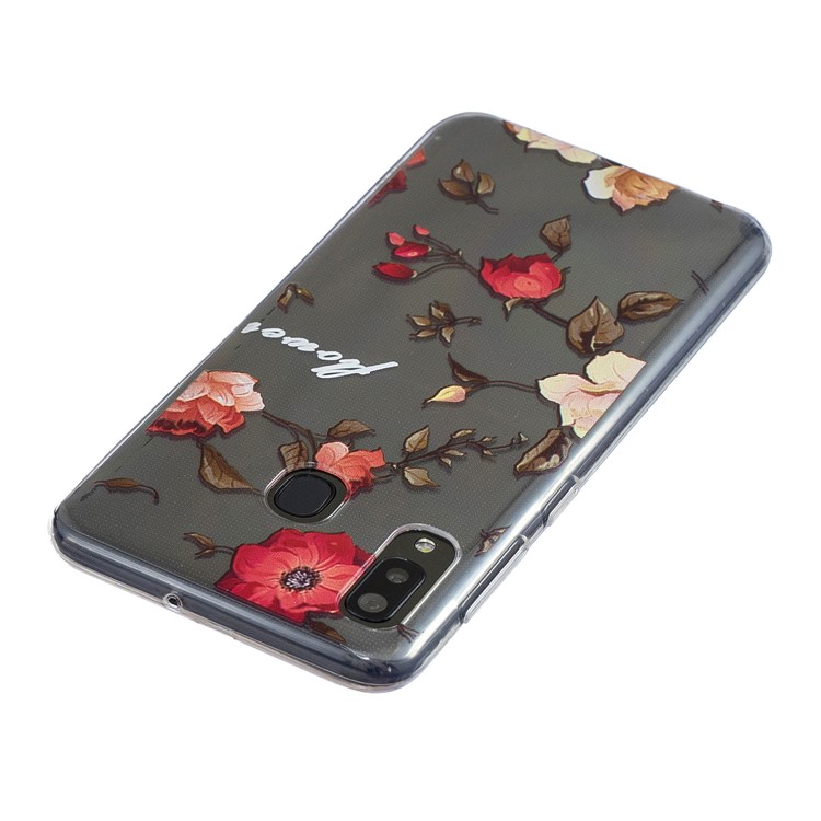 Pattern Printing TPU Back Case for Samsung Galaxy A20/A30 - Vivid Flowers-3