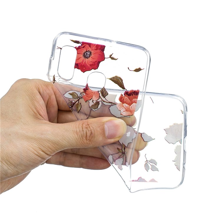 Pattern Printing TPU Back Case for Samsung Galaxy A20/A30 - Vivid Flowers-4