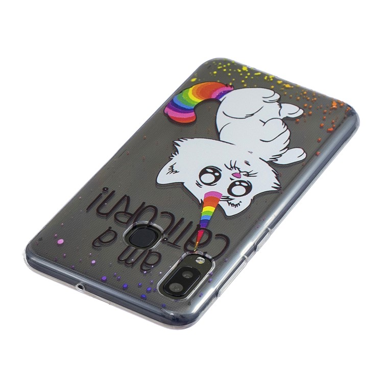 Pattern Printing TPU Back Case for Samsung Galaxy A20/A30 - I'm A Caticorn-3