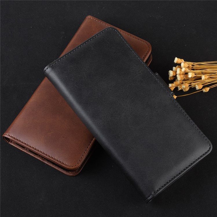 Leather Wallet Cell Phone Covering Case Shell for Samsung Galaxy Note 10 - Black-9