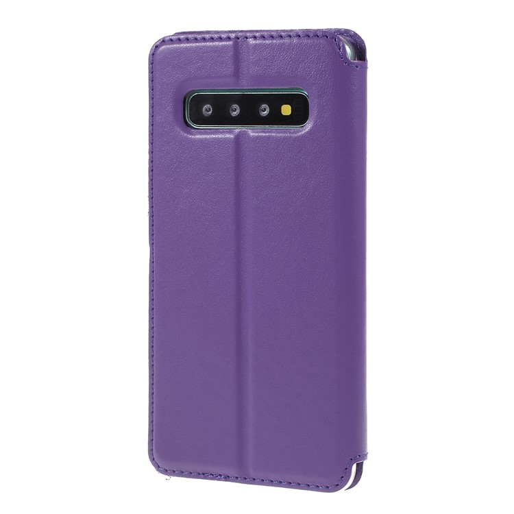 ROAR Noble Leather View Window Phone Case for Samsung Galaxy S10 Plus - Purple-7