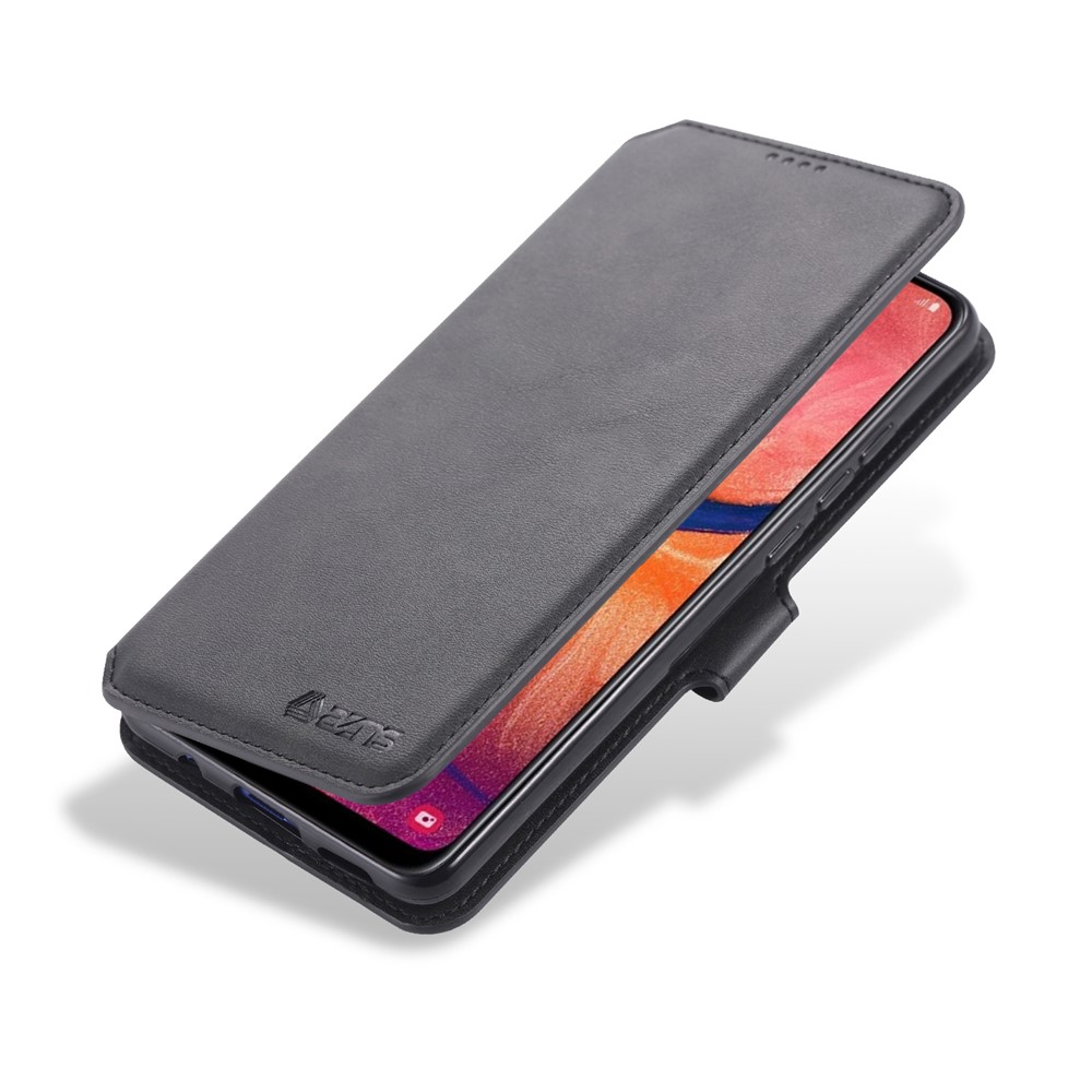AZNS Leather Wallet Case for Samsung Galaxy A20e - Black-4