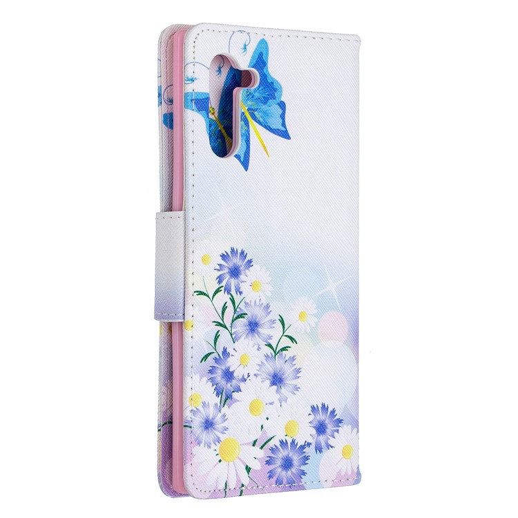 Printing Style PU Leather Flip Stand Phone Case for Samsung Galaxy Note 10/Note 10 5G - Blue Butterflies-3