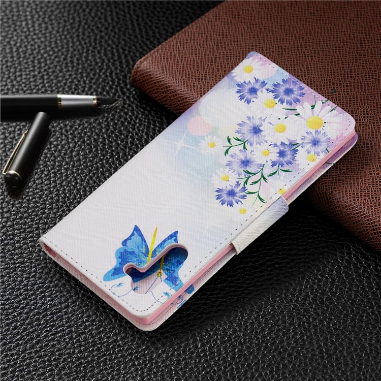 Printing Style PU Leather Flip Stand Phone Case for Samsung Galaxy Note 10/Note 10 5G - Blue Butterflies-8
