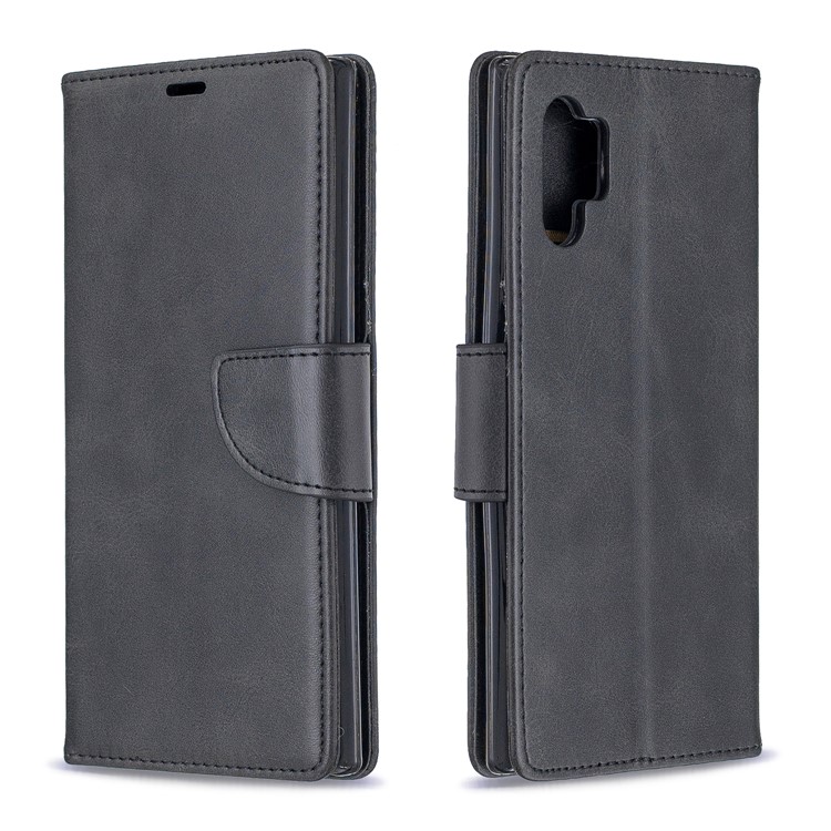 PU Leather + TPU Wallet Casing for Samsung Galaxy Note 10 Plus/Note 10 Plus 5G - Black-4