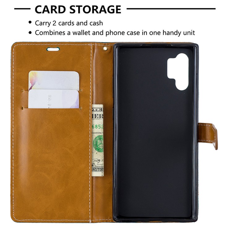 Custodia In Pelle Di Colore Assortiti Per Portafogli In Pelle Per Samsung Galaxy Note 10 Pro - Verde-6