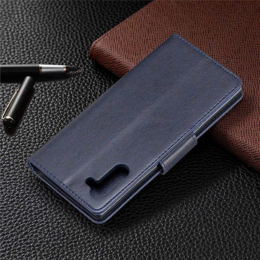 Etui Portefeuille En Cuir Avec Papillon Pour Samsung Galaxy Note 10 - Bleu-8