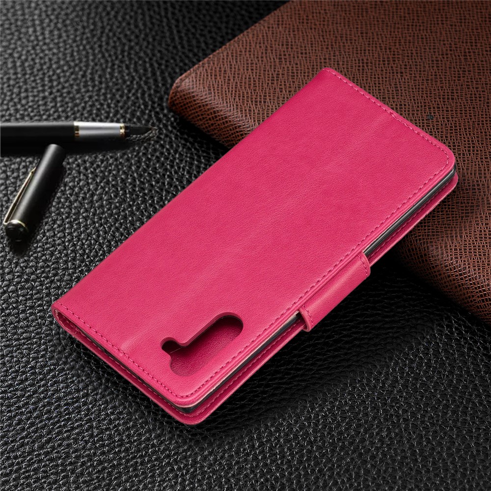 Etui Portefeuille En Cuir Avec Papillon Pour Samsung Galaxy Note 10 - Rose-8