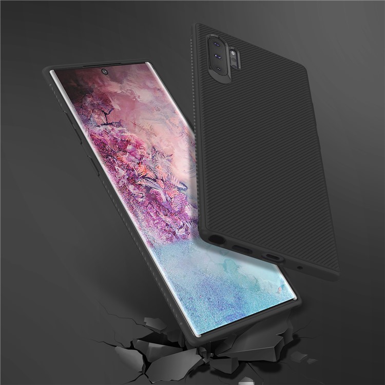 LENUO Sarja Textura TPU Para Samsung Galaxy Note 10 Pro - Preto-5