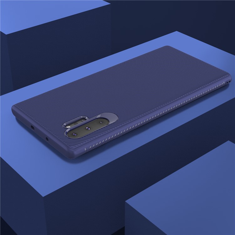 LENUO Sarja Textura TPU Para Samsung Galaxy Note 10 Pro - Azul Escuro-6