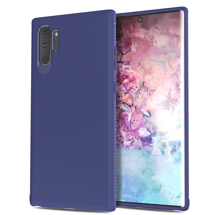 LENUO Sarja Textura TPU Para Samsung Galaxy Note 10 Pro - Azul Escuro-8