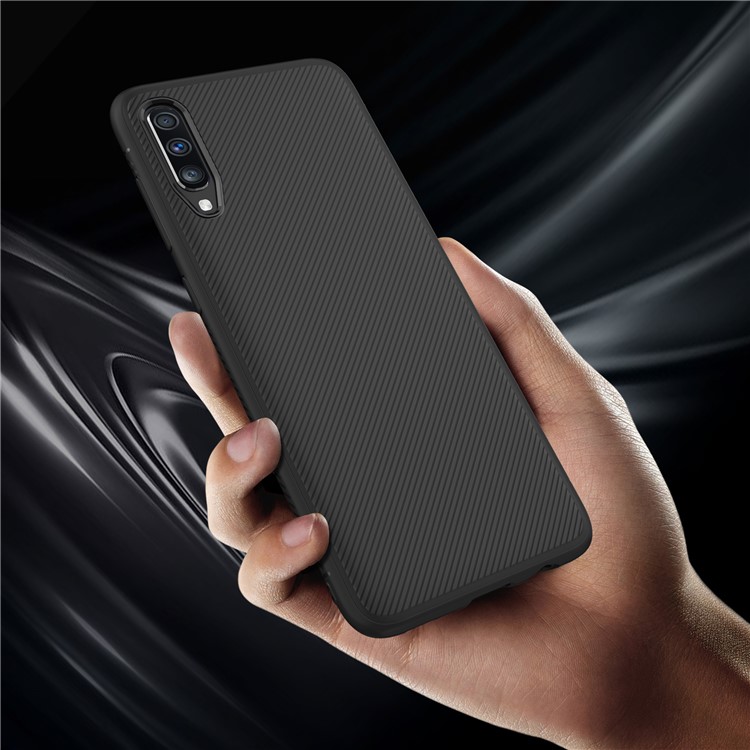 LENUO Twill Texture TPU Case for Samsung Galaxy A70 - Black-6