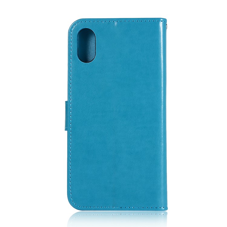 Кожаный Кошелек-чехол Для Samsung Galaxy A10e - Синий-4