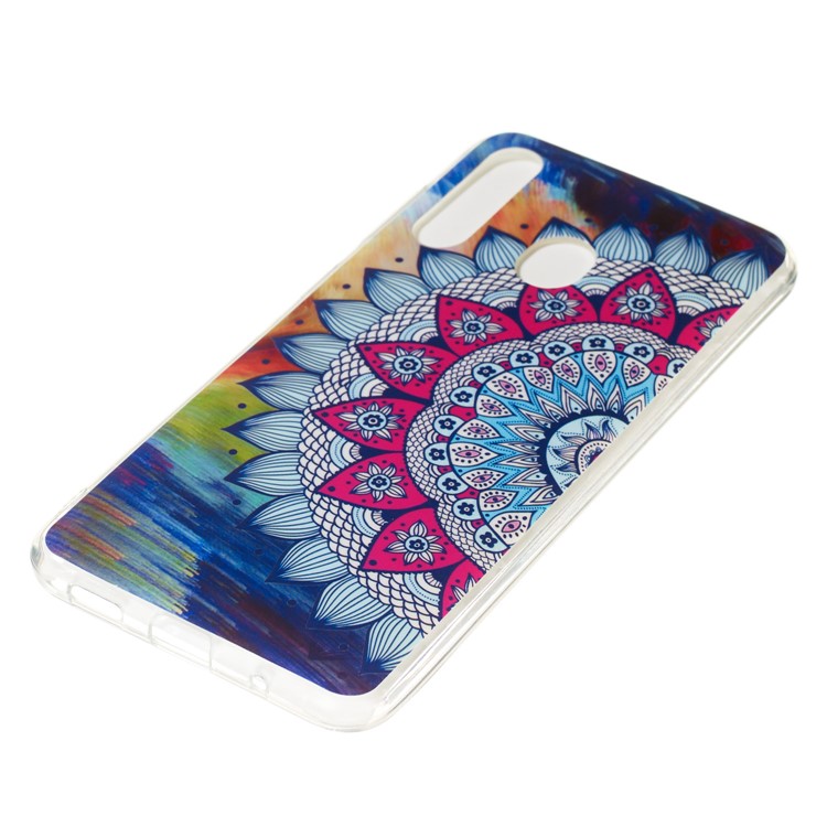 Glow at Dark IMD TPU Phone Case for Samsung Galaxy A60 - Flower Pattern-4