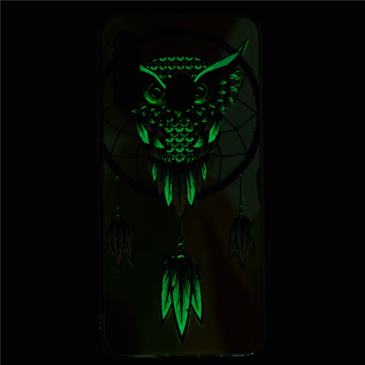 Glow at Dark IMD TPU Phone Case for Samsung Galaxy A60 - Owl Dream Catcher-6