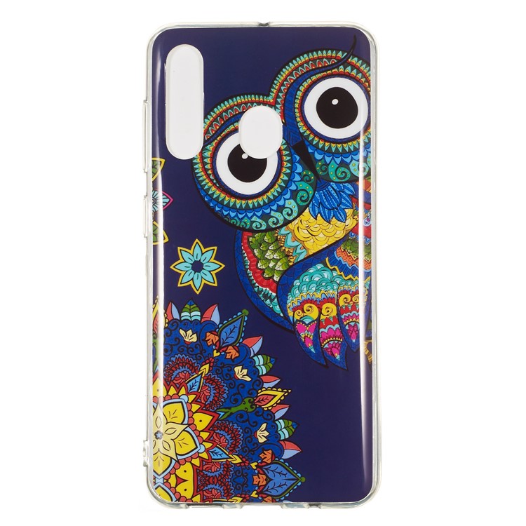 Glow at Dark IMD TPU Phone Case for Samsung Galaxy A60 - Owl-2