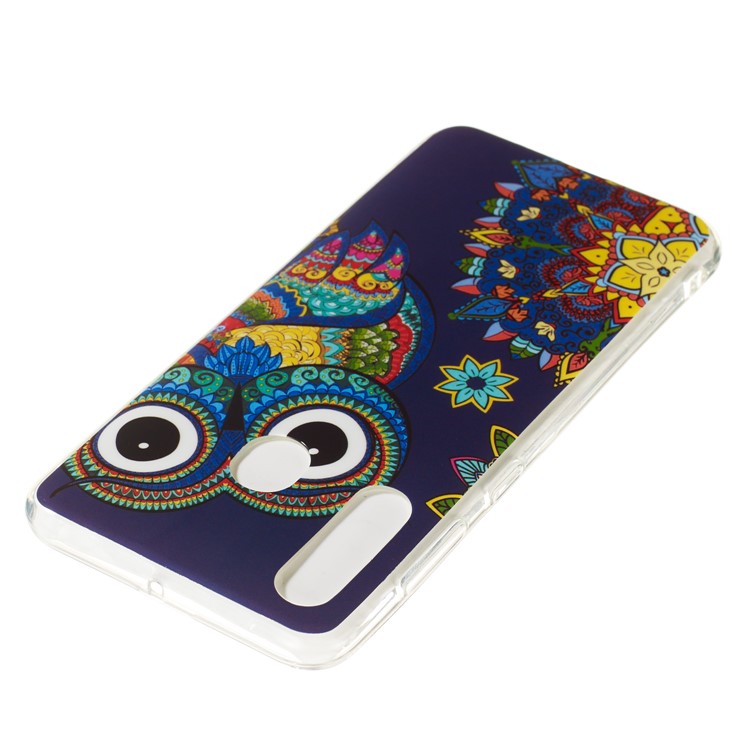 Glow at Dark IMD TPU Phone Case for Samsung Galaxy A60 - Owl-3