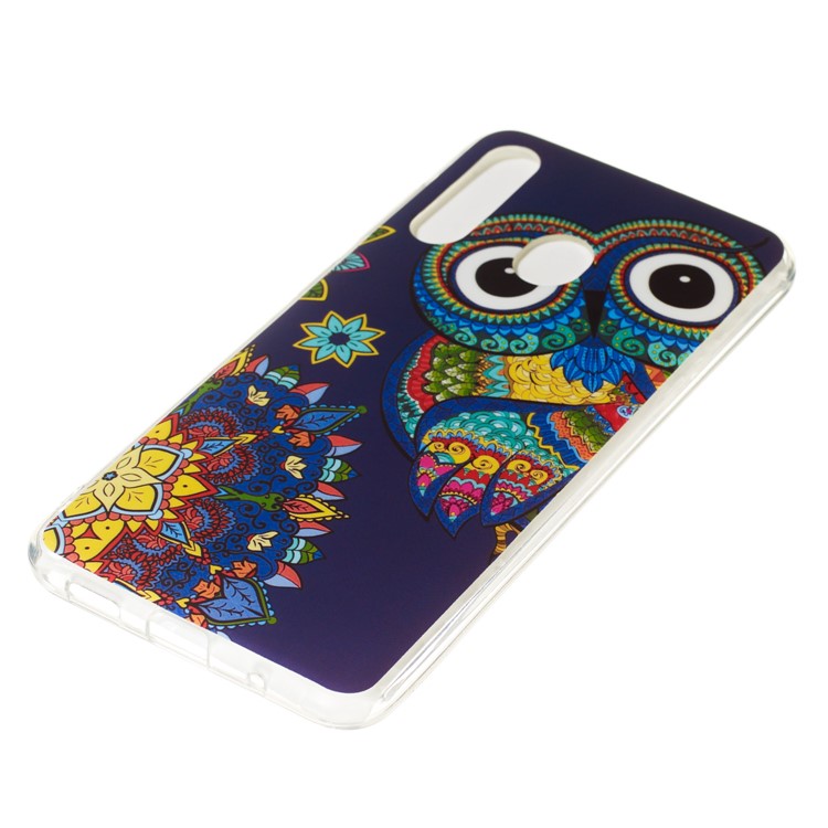 Glow at Dark IMD TPU Phone Case for Samsung Galaxy A60 - Owl-4