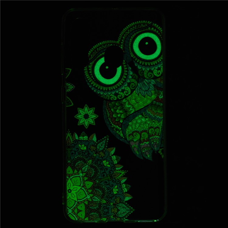 Glow at Dark IMD TPU Phone Case for Samsung Galaxy A60 - Owl-6