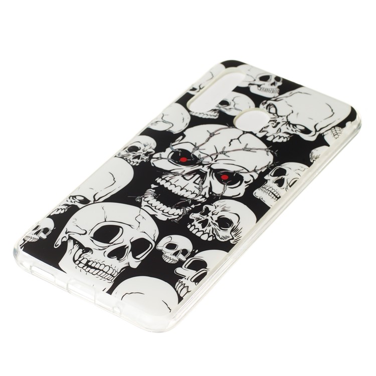 Glow at Dark IMD TPU Phone Case for Samsung Galaxy A60 - Cool Skulls-4