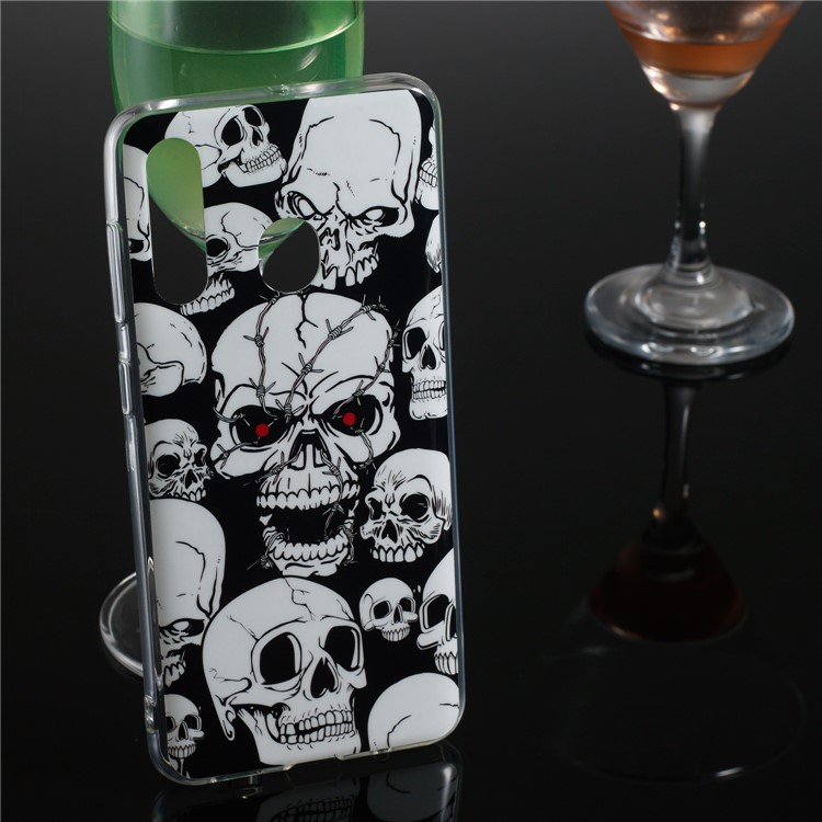 Glow at Dark IMD TPU Phone Case for Samsung Galaxy A60 - Cool Skulls-7