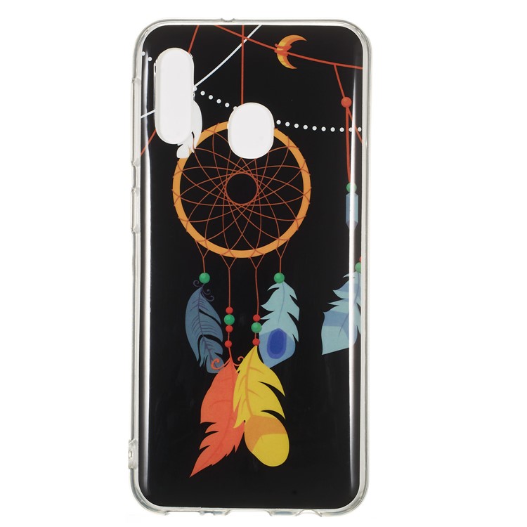 Custodia Per Telefono Soft Tpu IMD Noctilucent Per Samsung Galaxy A20e - Feather Dream Catcher