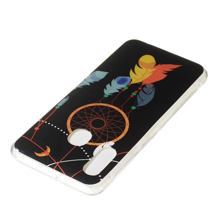 Custodia Per Telefono Soft Tpu IMD Noctilucent Per Samsung Galaxy A20e - Feather Dream Catcher