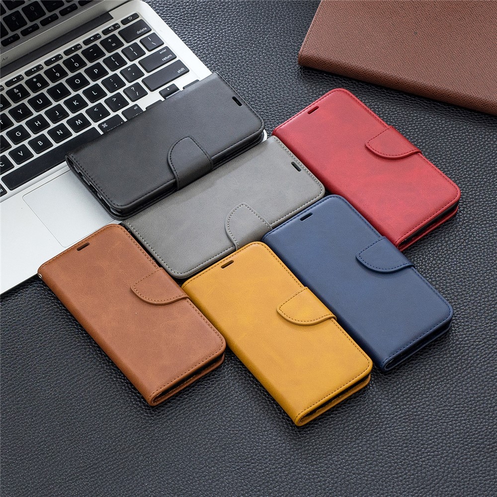 PU-Leder Brieftasche Stehen Telefon Shell Cover Für Samsung Galaxy A20E / A10e - Schwarz-10