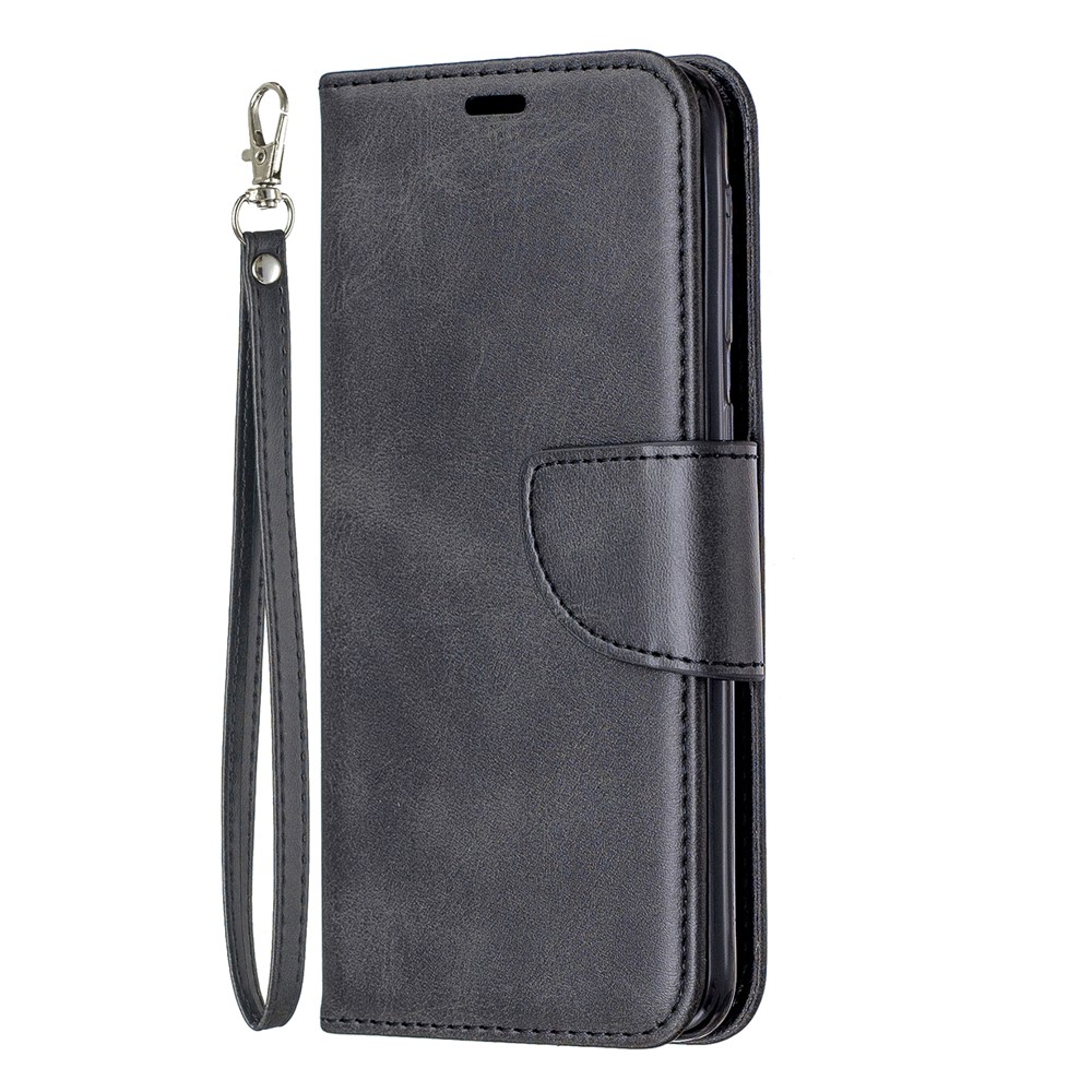 PU Leder Brieftaschenständer Telefonschalenabdeckung Für Samsung Galaxy A20e - Schwarz-2