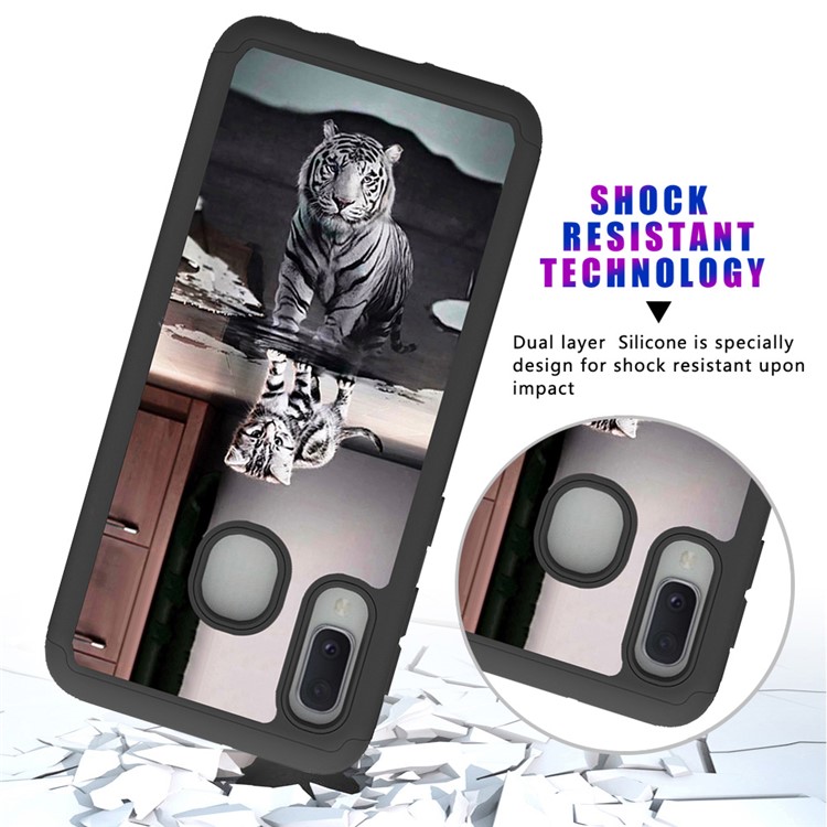 Estuche Híbrido Desmontable 2 En 1 De TPU + PC A Prueba De Golpes Para Samsung Galaxy A20e / Galaxy A10e - Gato Y Tigre-10