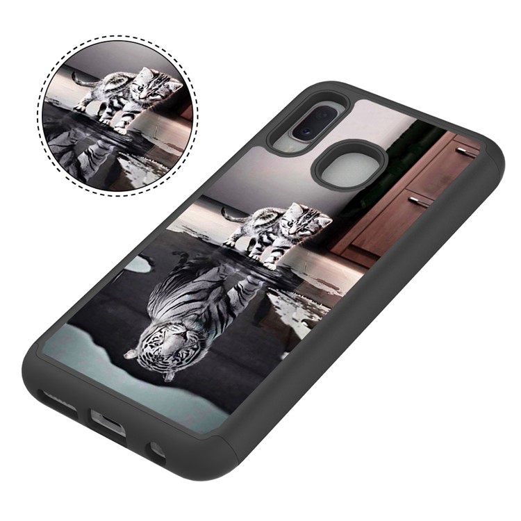 Estuche Híbrido Desmontable 2 En 1 De TPU + PC A Prueba De Golpes Para Samsung Galaxy A20e / Galaxy A10e - Gato Y Tigre-7