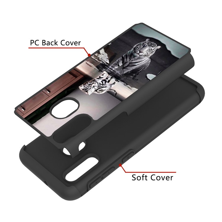 Estuche Híbrido Desmontable 2 En 1 De TPU + PC A Prueba De Golpes Para Samsung Galaxy A20e / Galaxy A10e - Gato Y Tigre-9