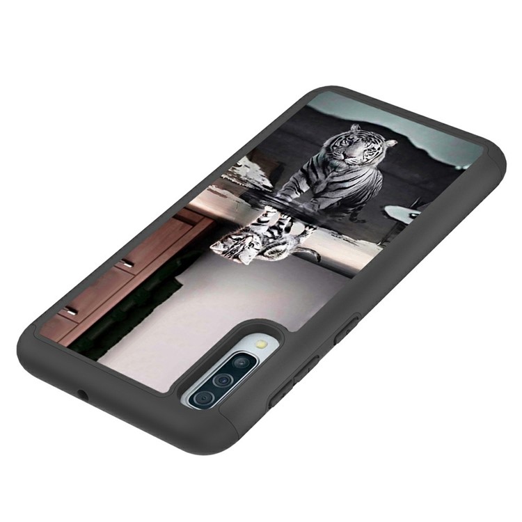 Shock-proof Pattern Printing TPU + PC Detachable 2-in-1 Hybrid Case for Samsung Galaxy A50/A50s/A30s - Cat and Tiger-8