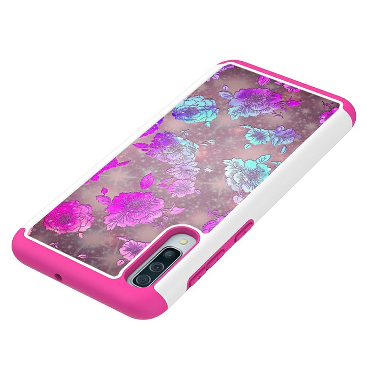 Shock-proof Pattern Printing TPU + PC Detachable 2-in-1 Hybrid Case for Samsung Galaxy A50/A50s/A30s - Flowers-8