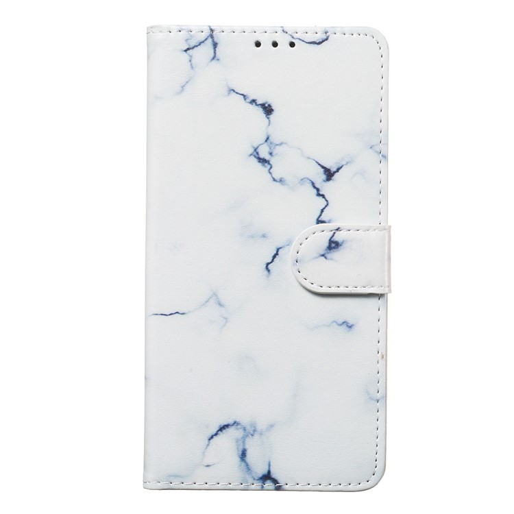 Marble Pattern Printing Leather Wallet Stand Protective Case for Samsung Galaxy A10 / M10 - White / Marble-2