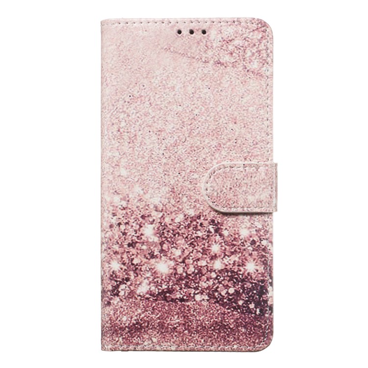 Marble Pattern Printing Leather Wallet Stand Protective Case for Samsung Galaxy A10 / M10 - Glitter Pattern-2