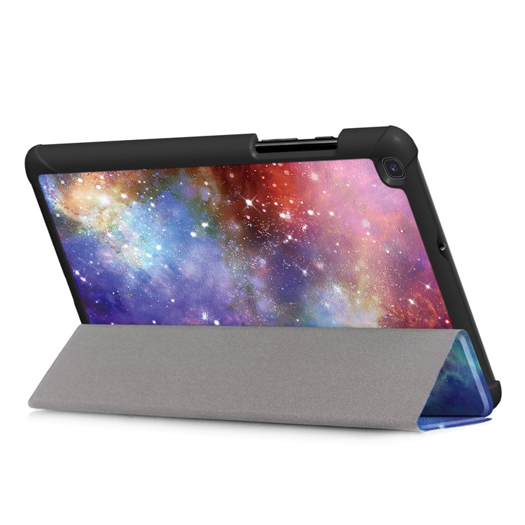 Pattern Printing Tri-fold Stand Leather Tablet Shell for Samsung Galaxy Tab Tab A 8.0 Wi-Fi (2019) T290/ LTE T295 T297 - Starry Sky-6