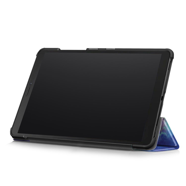 Pattern Printing Tri-fold Stand Leather Tablet Shell for Samsung Galaxy Tab Tab A 8.0 Wi-Fi (2019) T290/ LTE T295 T297 - Starry Sky-7