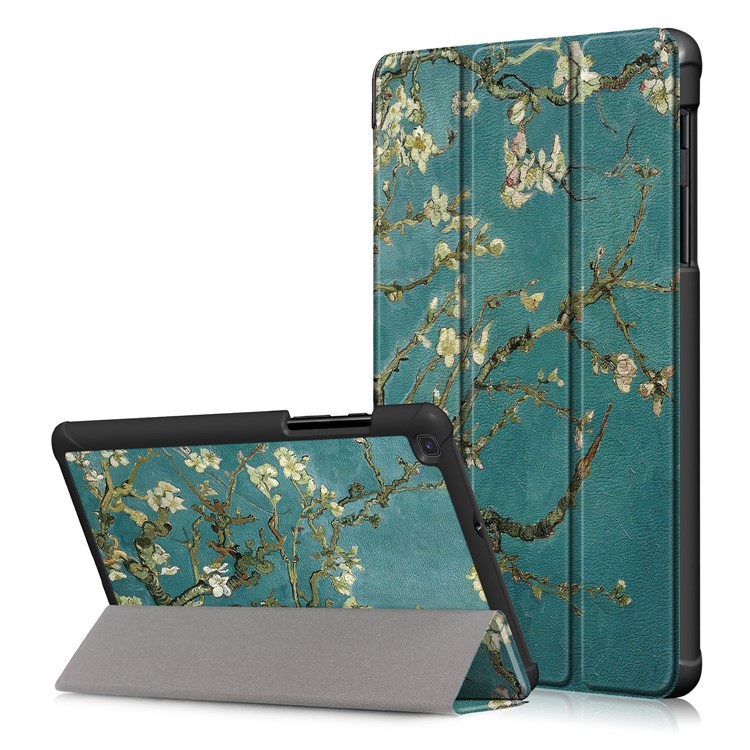 Padrão Tri-fold Stand Stand Leather Tablet Shell Para Samsung Galaxy Tab A 8.0 Wi-Fi (2019) T290/ LTE T295 T297 - Winterweet