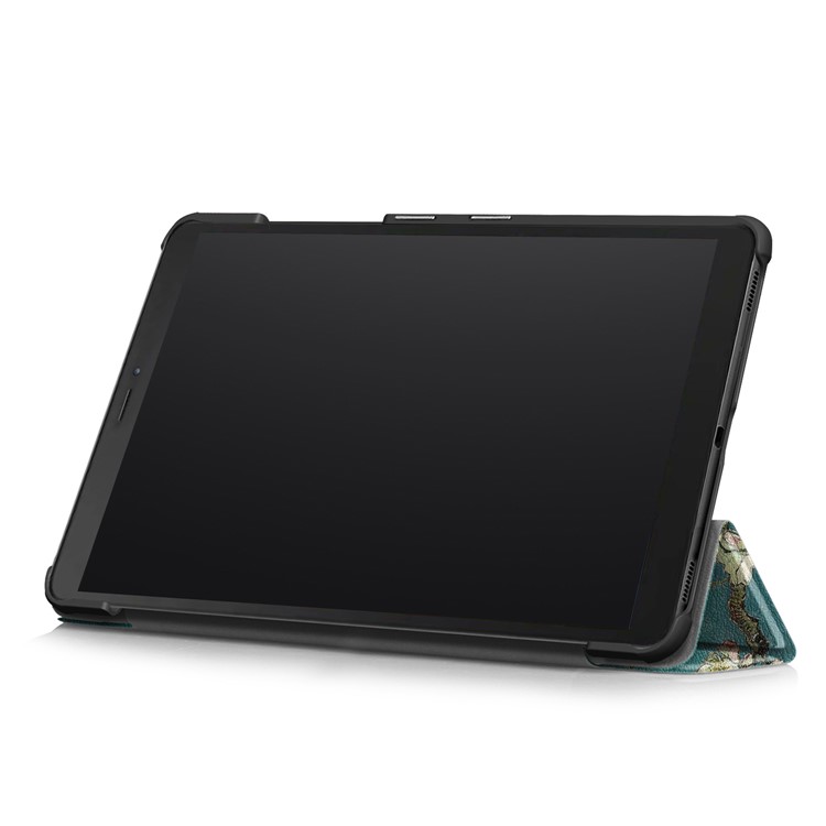 Печать с Рисунком Тройной Стойкой Кожаной Планшеты Для Samsung Galaxy Tab Tab A 8.0 Wi-Fi (2019) T290/ LTE T295 T297 - Зина